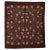 20th Century French Brown & Orange Floreal Square Rug, 1900s For Sale - Image 16 of 16