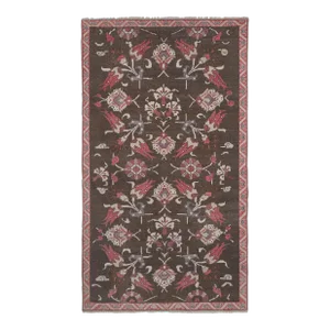 Oriental Turkish Oushak Rug With Floral Pattern 4'11" X 8'5"