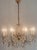 Brass and Lead Crystal 8-Light Chandelier, 1960s For Sale - Image 12 of 15