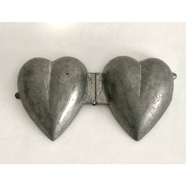 Antique Hinged Heart Candy Ice Cream Mold For Sale - Image 4 of 4