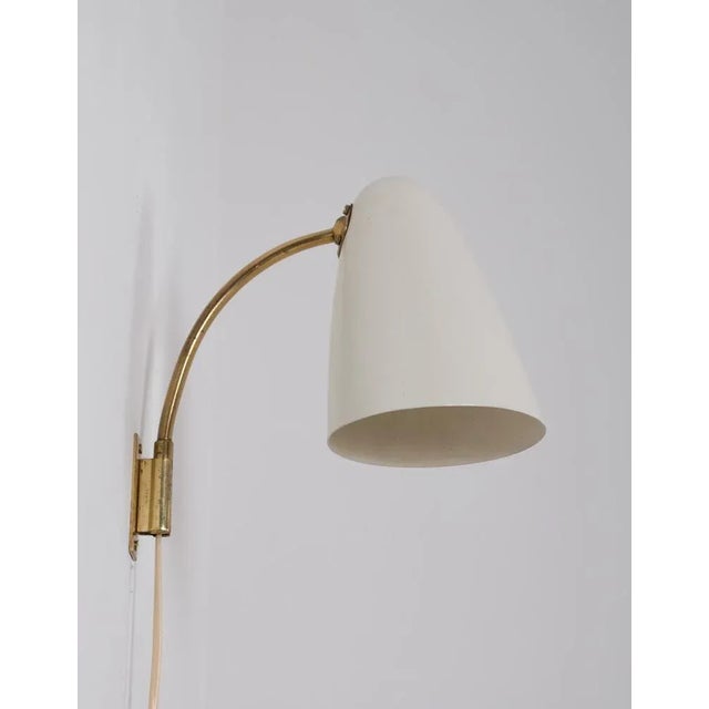Gold Wall Lamps attributed to Lisa Johansson-Papé for Orno, 1950s, Set of 2 For Sale - Image 8 of 9