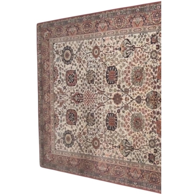 This elegant vintage rug, hand-knotted in the classic Kashan tradition, dates to the mid-20th century. Measuring 200 × 300...