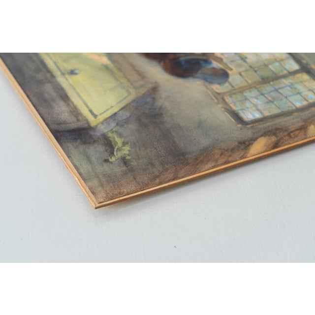 Dutch Genre Painting of a Peasant Woman Churning Butter, Hague School, by Bernard Blommers, circa 1890 For Sale - Image 9 of 16