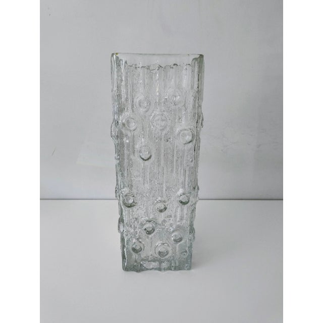 Large Modern Ice Glass Vase from Peil & Puzler, Germany, 1970s For Sale - Image 12 of 18