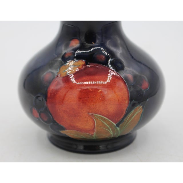 English Circa 1928-1936 English Small Moorcroft Pomegranate Pattern Vase For Sale - Image 3 of 5