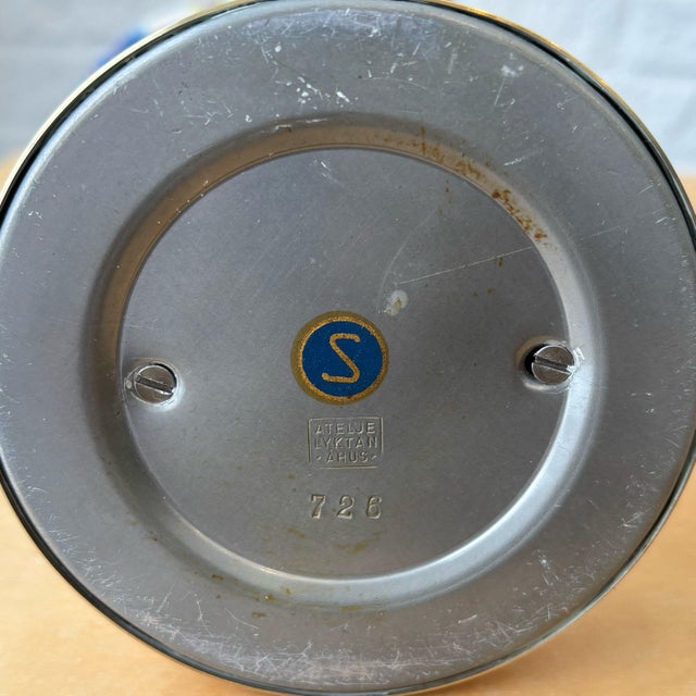 Vintage Table Lamp in Brass and Textile by Hans Bergström for Ateljé Lyktan, 1940s For Sale - Image 14 of 16