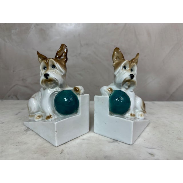 White Art Deco Bookends, 1930, Set of 2 For Sale - Image 8 of 11