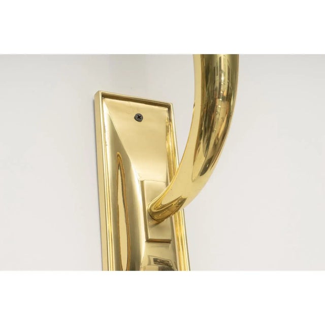 1930s Jules Leleu Style Brass Sconces - a Pair For Sale - Image 5 of 13