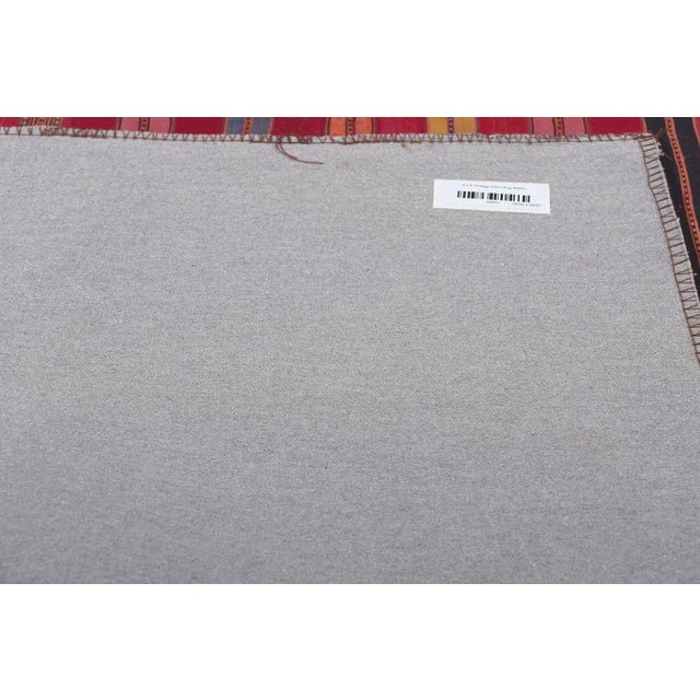 Colorful Vintage Turkish Striped Kilim Rug - 09'05 X 09'07 For Sale In Dallas - Image 6 of 10