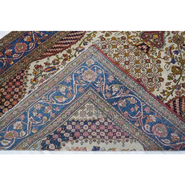 Textile Antique Tehran Rug 4'5'' X 6'8'' For Sale - Image 7 of 8