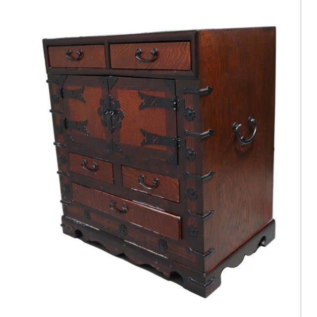 Vintage Korean Tansu Chest With Iron Hardware For Sale - Image 13 of 18