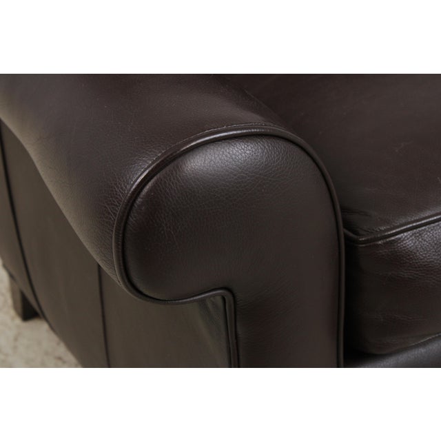 Hancock & Moore 3 Seat Leather Sofa For Sale - Image 11 of 15