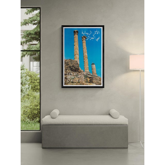 Les Ruines Romaines d'Algerie – 1960s – Original Vintage Poster – Mid-Century Modern Travel – 97.5x63.5 cm The Piece This...