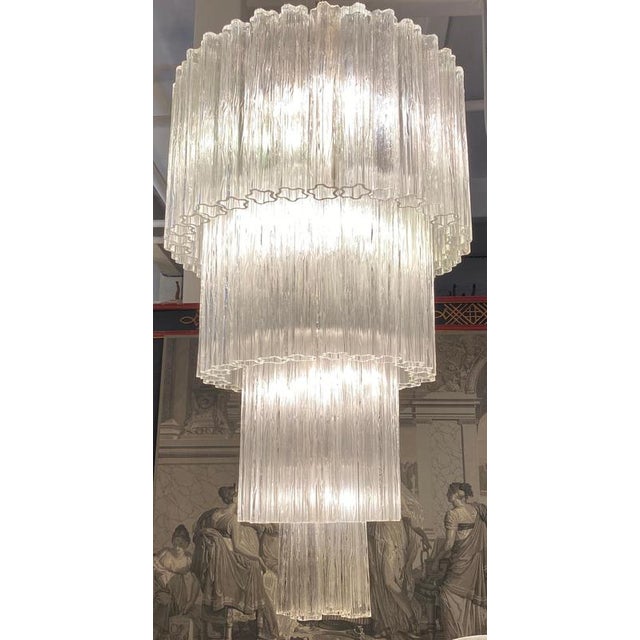 Italian Murano Glass Tronchi Chandeliers, 1990, Set of 2 For Sale - Image 9 of 10