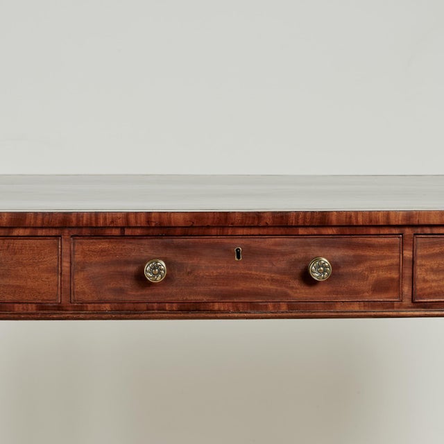 Antique English Georgian Leather Top Desk For Sale - Image 4 of 16