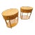 Late 20th Century Charles Pfister for Baker Furniture Primavera and Burl Oval Nightstands - a Pair For Sale