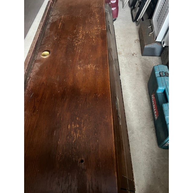 Vintage Hendredon King Headboard With Storage in Campaign Style For Sale - Image 11 of 12