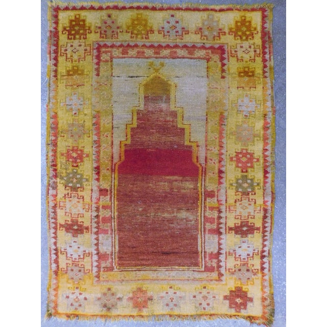 Antique Hand Knotted Turkish Prayer Rug 2'6"x 3'6" For Sale - Image 13 of 13