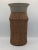 Vintage Mid Century Moderns Ribbed Ceramic Two Tone Vase With Lid, Signed For Sale - Image 9 of 13