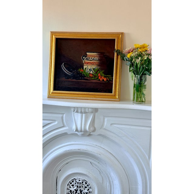 1960s Mid-Century Modern Dutch Baroque Still Life Painting, Attributed to Bert Beirne For Sale - Image 9 of 13