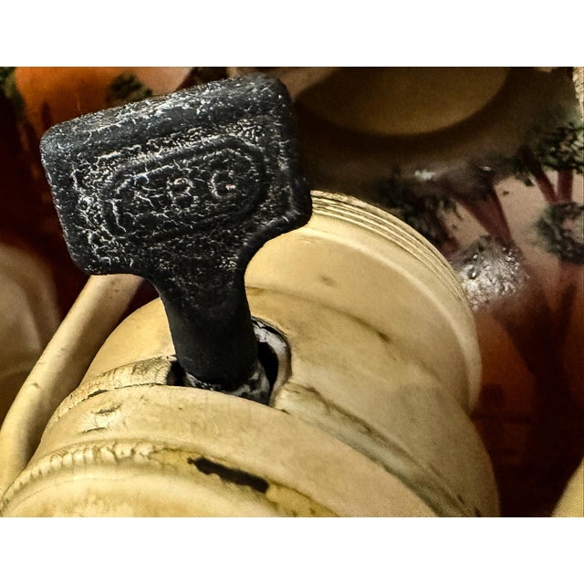 Antique 1920s Reverse Painted Puffed Glass Boudoir Lamp Jefferson Style Scenic Sunset For Sale - Image 11 of 15