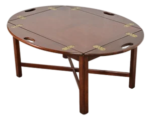 Hickory Chair Georgian Carved Mahogany Butler's Coffee Table