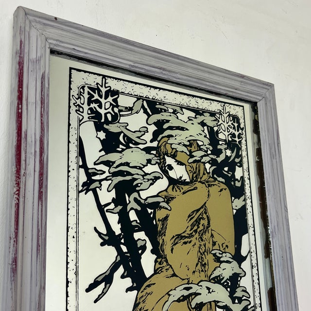 VintageArt Nouveau Mirror, 1970s For Sale - Image 10 of 15