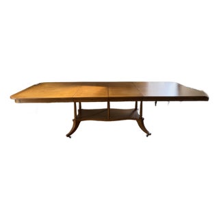 Traditional Dining Table W/2 Leaves. Pads Are Included. For Sale