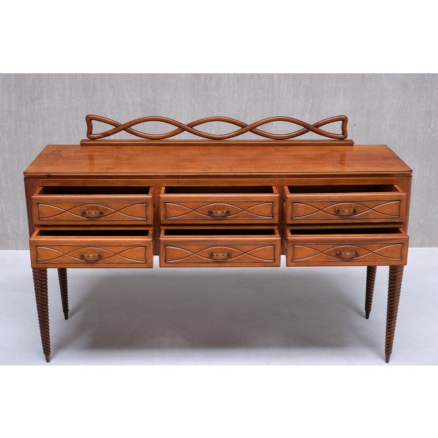 Sideboard in Walnut and Brass by Mario Quarti for Paolo Buffa, Milan, 1940s For Sale - Image 10 of 18