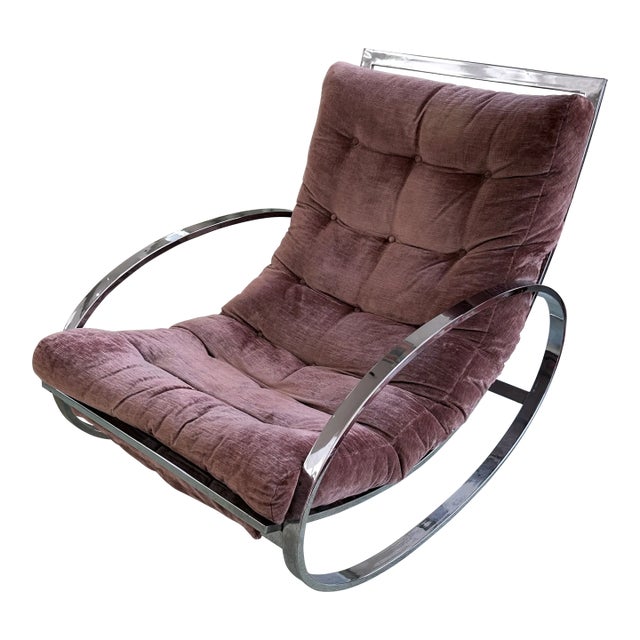 1970s Renato Zevi Ellipse Rocking Chair by Selig For Sale