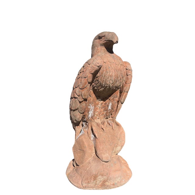 Tall Terracotta Eagle Garden Statue For Sale - Image 4 of 11