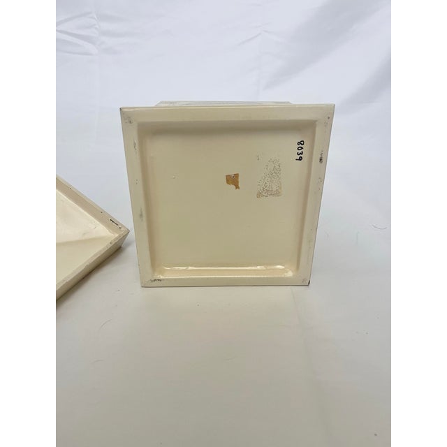 Plastic Vintage Architectural House-Form Box – Heavy, Hand-Painted & Full of Character For Sale - Image 7 of 12