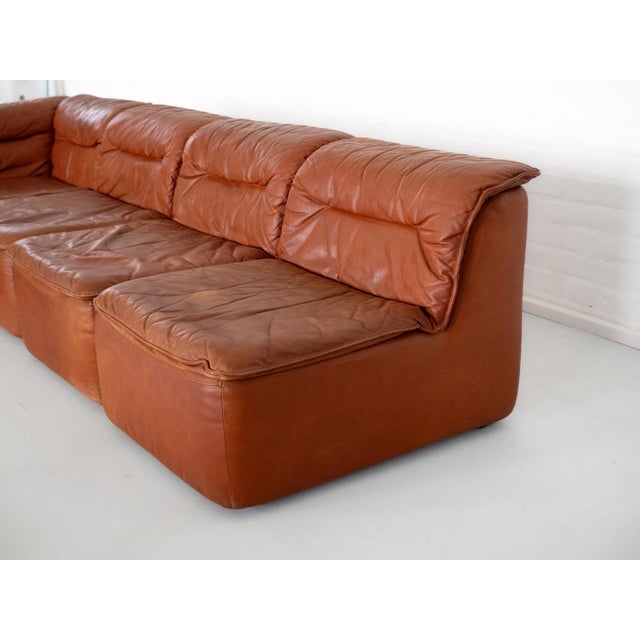 Animal Skin Modular Leather Sofa from Dreipunkt International, 1970s, Set of 6 For Sale - Image 7 of 9