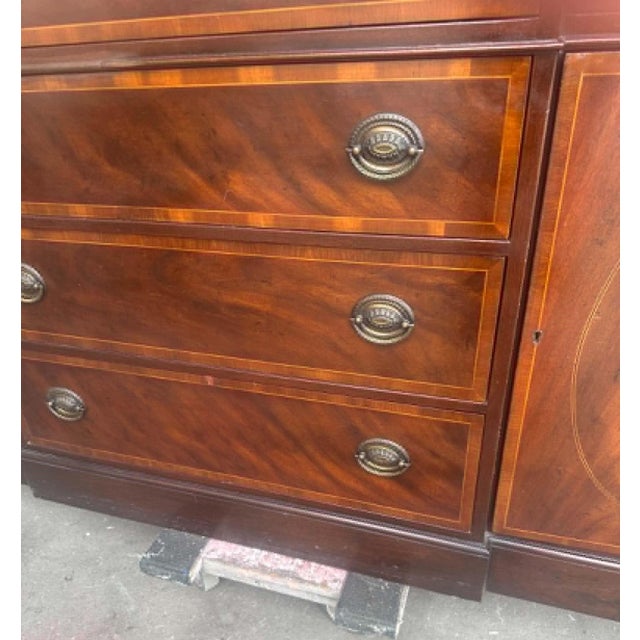 Mid 20th Century Vintage Baker Furniture Company Grand Rapids Mahogany Georgian Sideboard Buffet - Circa 1960 For Sale - Image 5 of 7
