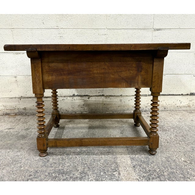 Antique Rustic Spanish Colonial Farm Table Library Table Work Table For Sale - Image 12 of 12