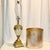 Albert Hadley 1990s Berman Palm Frond Lamp, Bespoke Gilded Shade, Newly Painted For Sale - Image 4 of 16