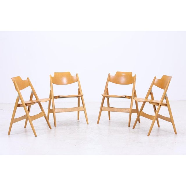 SE 18 Folding Chairs by Egon Eiermann for Wilde + Spieth, Set of 4 For Sale - Image 3 of 17