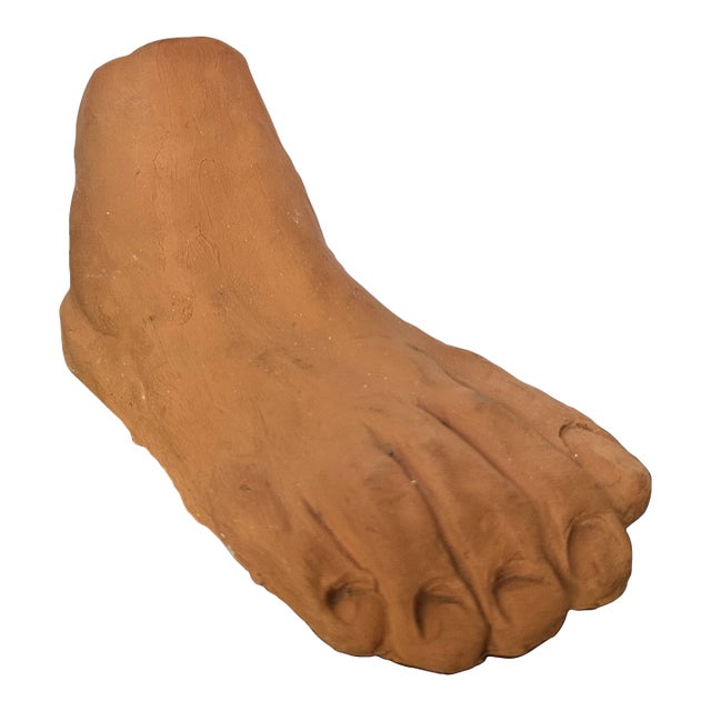 Terracotta Foot Sculpture by Sue Fail For Sale