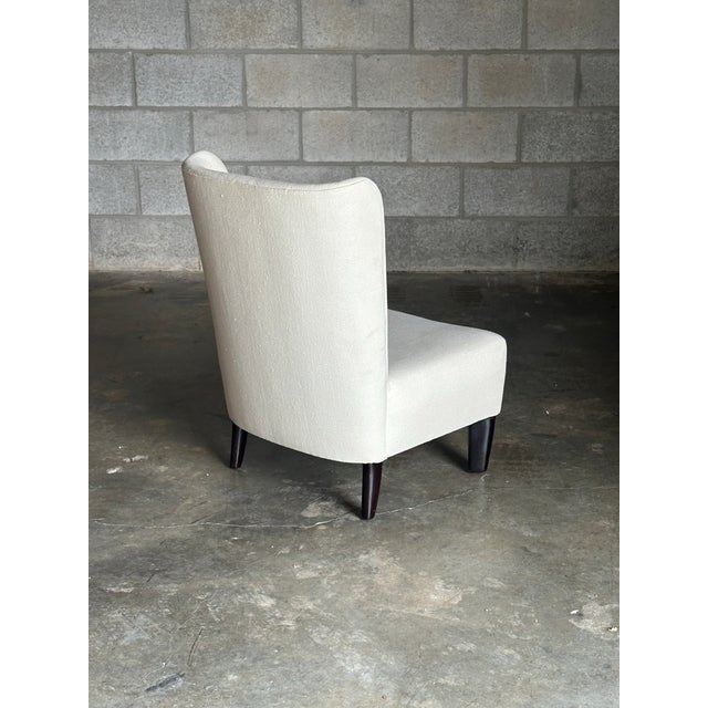 1940s Attributed to Edward Wormley for Dunbar Petite Slipper Chair- Unmarked For Sale In Philadelphia - Image 6 of 10