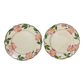 1990s Franciscan Desert Rose (England and Usa Back Stamp) Dinner Plate - Set of 2 For Sale