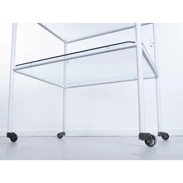Metal Trolley with Glass Shelves For Sale - Image 7 of 9