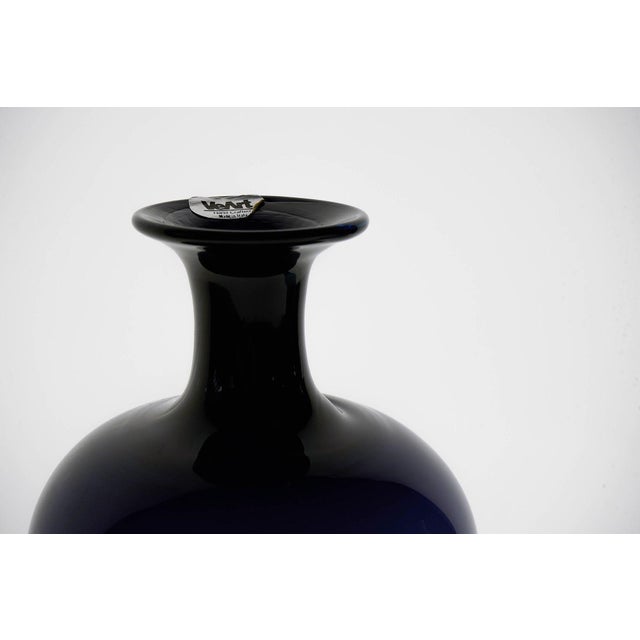 Mid-Century Modern Glass Cobalt Aquamarine Shaded Vases attributed to Paolo Venini for Veart, 1960s, Set of 2 For Sale - Image 3 of 18