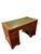 Classic English-style pedestal desk with green leather inset and multiple drawers. Timeless design, ideal for home office...