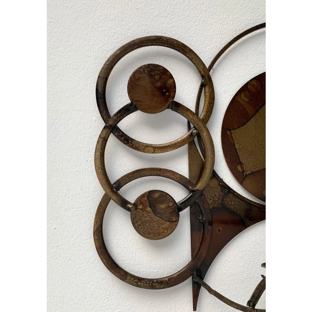 Mid-Century Danish Brutalist Metal Wall Sculpture and Candle Holder by Henrik Horst For Sale - Image 5 of 18