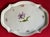 Antique 19th century Nymphenburg porcelain tray or platter decorated with a large parrot tulip surrounded by sprig...