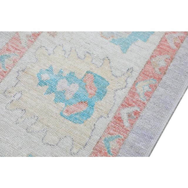 Modern Early 21st Century Multicolor Handwoven Turkish Oushak Rug 12' X 15'4" For Sale - Image 3 of 11