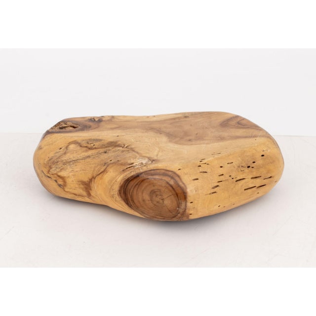 Modern Live Edge Teak Burl Wood Coffee Table For Sale In New York - Image 6 of 8