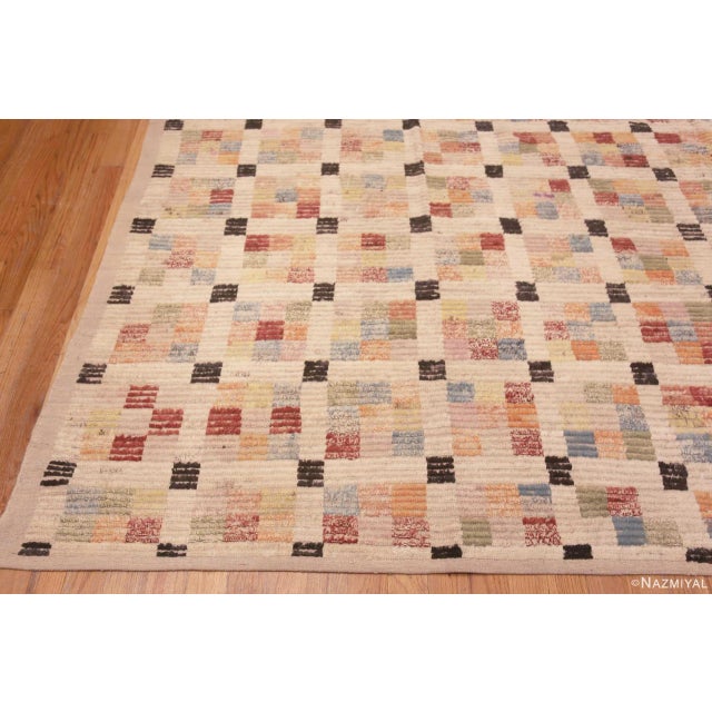 Modern Large Colorful Geometric Tile Design Modern Area Rug For Sale - Image 3 of 9