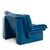 Blue Set of Vintage Blue Leather Armchair and Ottoman by Nicoletti Salotti for Avanti, Italy, 1980s For Sale - Image 8 of 18