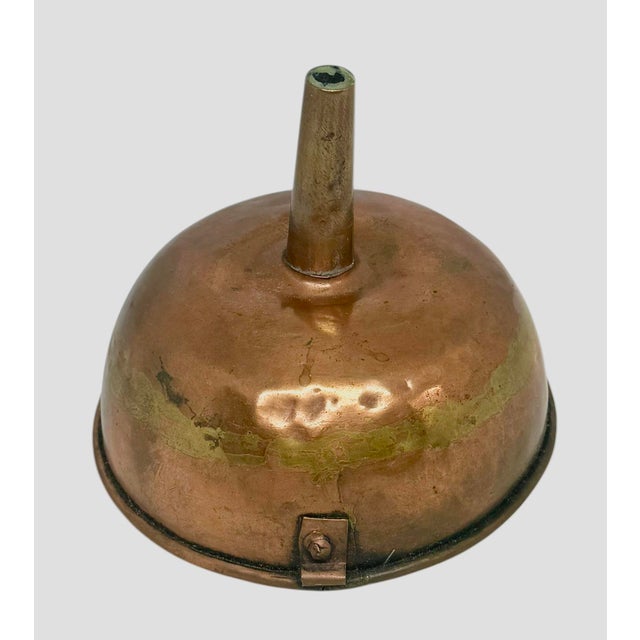 Mid 19th Century Swedish Copper Funnel Hand-Forged With Tin Lining Rustic Kitchen Farmhouse Decor. This antique copper...